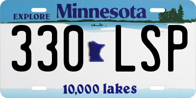 MN license plate 330LSP