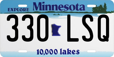 MN license plate 330LSQ