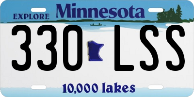 MN license plate 330LSS