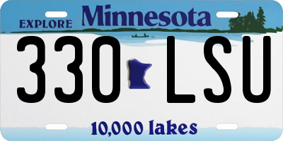 MN license plate 330LSU