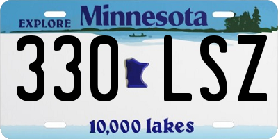 MN license plate 330LSZ