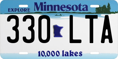 MN license plate 330LTA