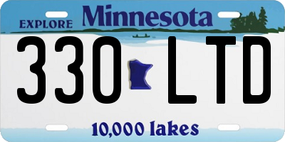 MN license plate 330LTD