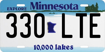 MN license plate 330LTE