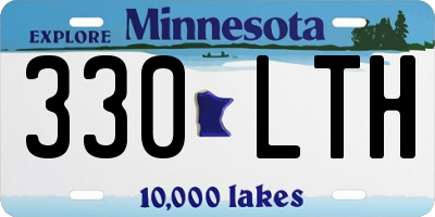 MN license plate 330LTH