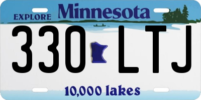 MN license plate 330LTJ