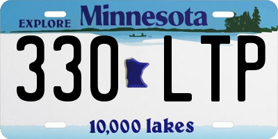 MN license plate 330LTP