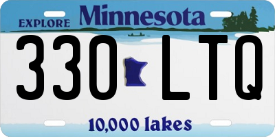 MN license plate 330LTQ