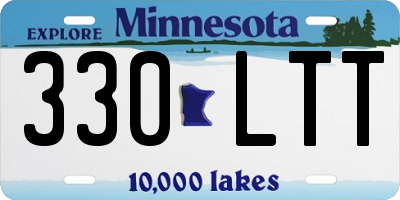 MN license plate 330LTT