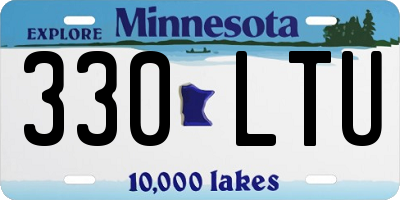 MN license plate 330LTU