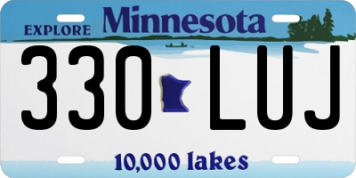 MN license plate 330LUJ