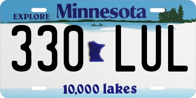 MN license plate 330LUL
