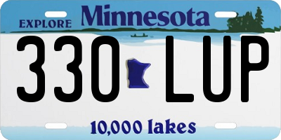MN license plate 330LUP