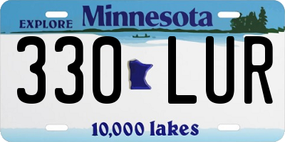 MN license plate 330LUR