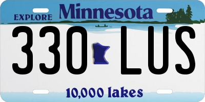 MN license plate 330LUS