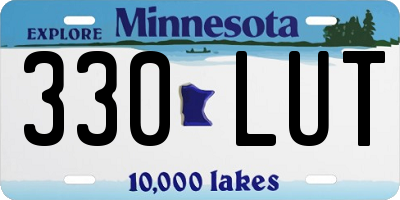 MN license plate 330LUT
