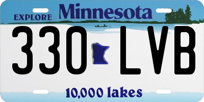 MN license plate 330LVB