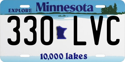 MN license plate 330LVC