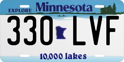 MN license plate 330LVF