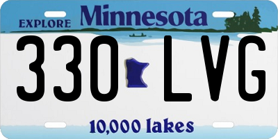 MN license plate 330LVG