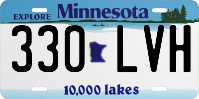 MN license plate 330LVH