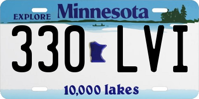 MN license plate 330LVI