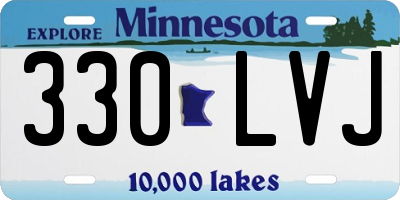 MN license plate 330LVJ