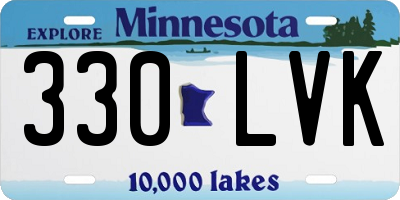 MN license plate 330LVK
