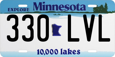 MN license plate 330LVL