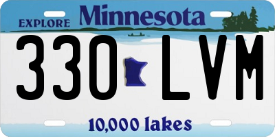 MN license plate 330LVM