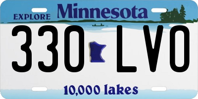 MN license plate 330LVO