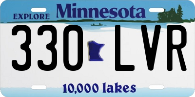 MN license plate 330LVR