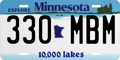 MN license plate 330MBM