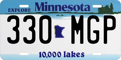 MN license plate 330MGP