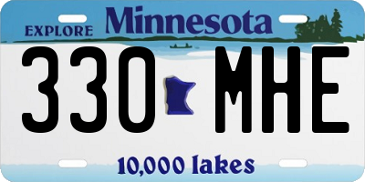 MN license plate 330MHE