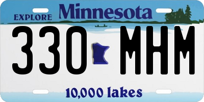 MN license plate 330MHM