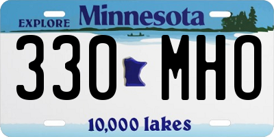 MN license plate 330MHO