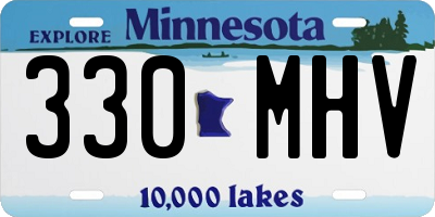 MN license plate 330MHV