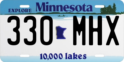 MN license plate 330MHX