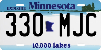 MN license plate 330MJC