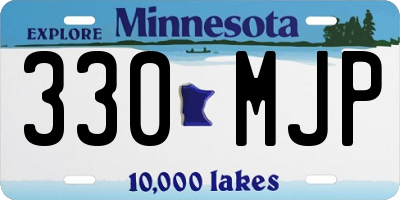 MN license plate 330MJP