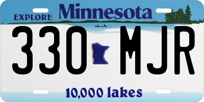MN license plate 330MJR