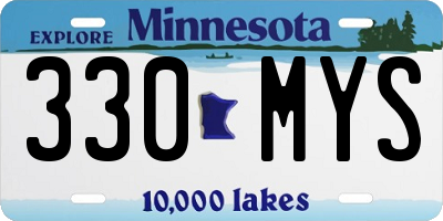 MN license plate 330MYS