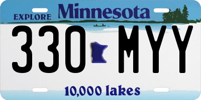 MN license plate 330MYY