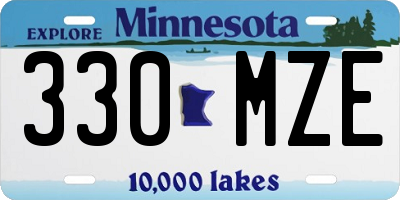 MN license plate 330MZE