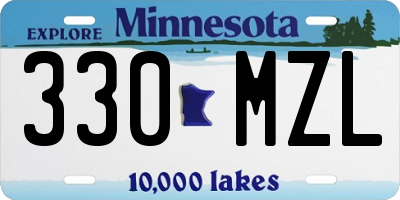 MN license plate 330MZL