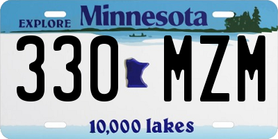 MN license plate 330MZM