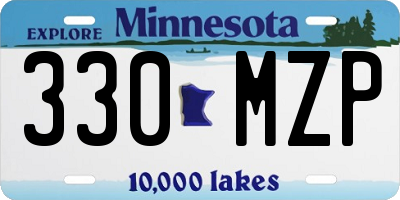 MN license plate 330MZP