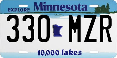 MN license plate 330MZR