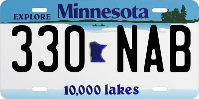 MN license plate 330NAB